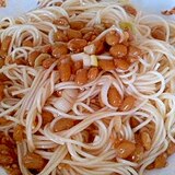 韓国風に納豆そうめん